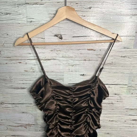 Urban outfitters small brown ruched dress NWT - Picture 10 of 12